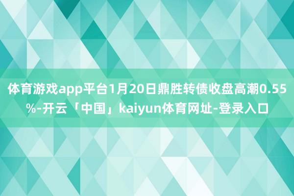 体育游戏app平台1月20日鼎胜转债收盘高潮0.55%-开云「中国」kaiyun体育网址-登录入口