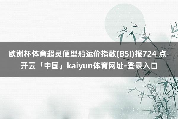 欧洲杯体育超灵便型船运价指数(BSI)报724 点-开云「中国」kaiyun体育网址-登录入口