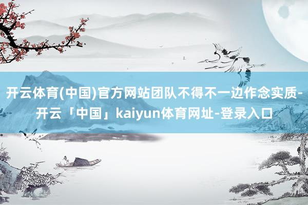 开云体育(中国)官方网站团队不得不一边作念实质-开云「中国」kaiyun体育网址-登录入口