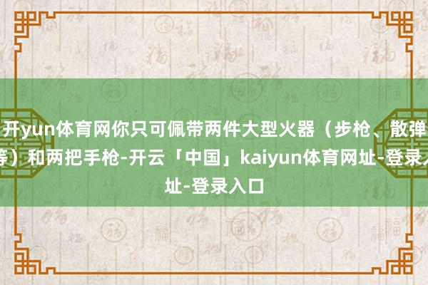 开yun体育网你只可佩带两件大型火器(步枪、散弹枪等)和两把手枪-开云「中国」kaiyun体育网址-登录入口